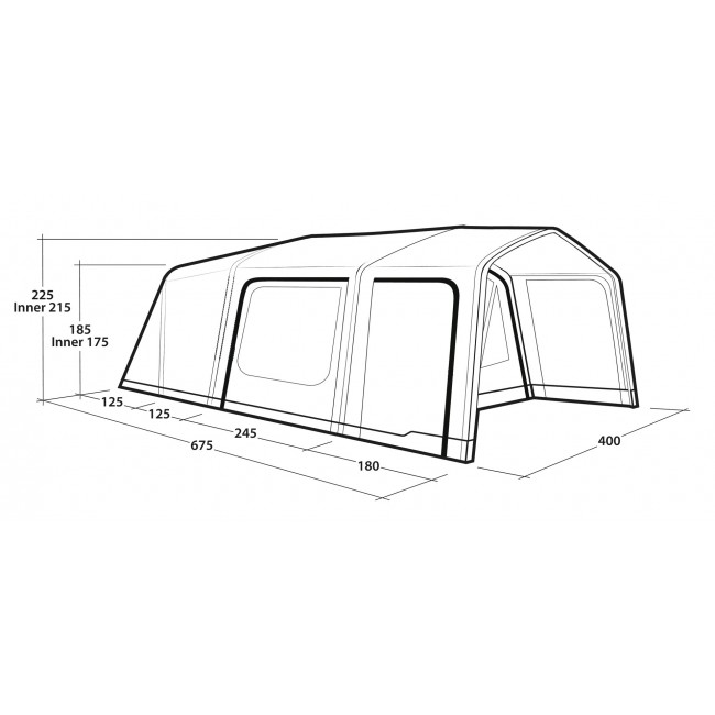Outwell Iowa 6 Air 6 person(s) Grey Tunnel tent