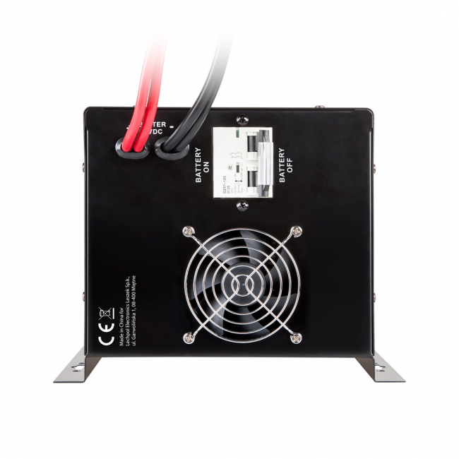 KEMOT PROsinus-2200 wall-mounted emergency power supply unit inverter with a pure sine wave output and 12V charging function, 230V, 2200VA/1600W