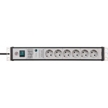 Brennenstuhl 1156057696 power extension 3 m 6 AC outlet(s) Indoor Black, Light grey