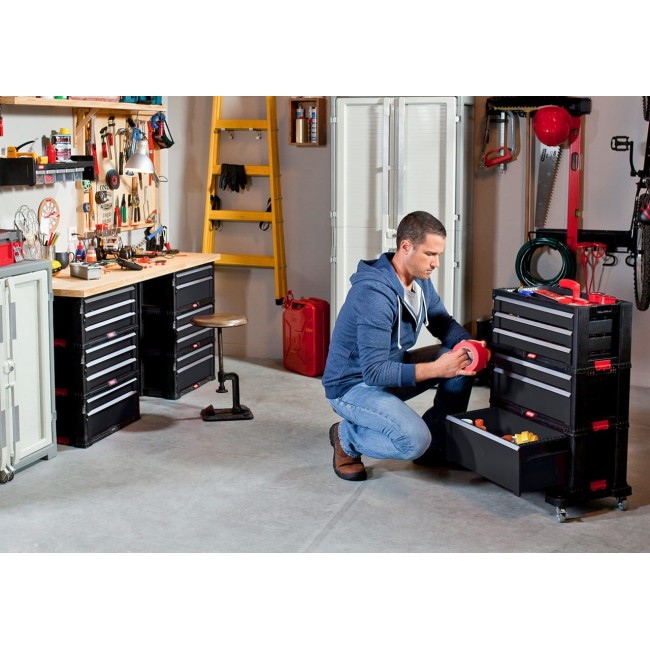 KETER BOOKCASE 6 DRAWERS TOOL CHEST SET
