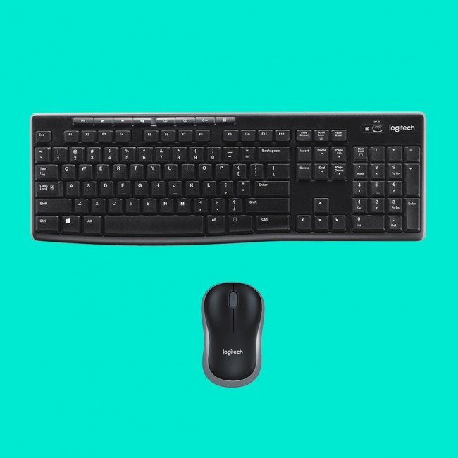 Logitech 920-004508 keyboard Mouse included Home RF Wireless QWERTY US International Black, Silver Logitech 920-004508 keyboard Mouse included Home RF Wireless QWERTY US International Black, Silver
