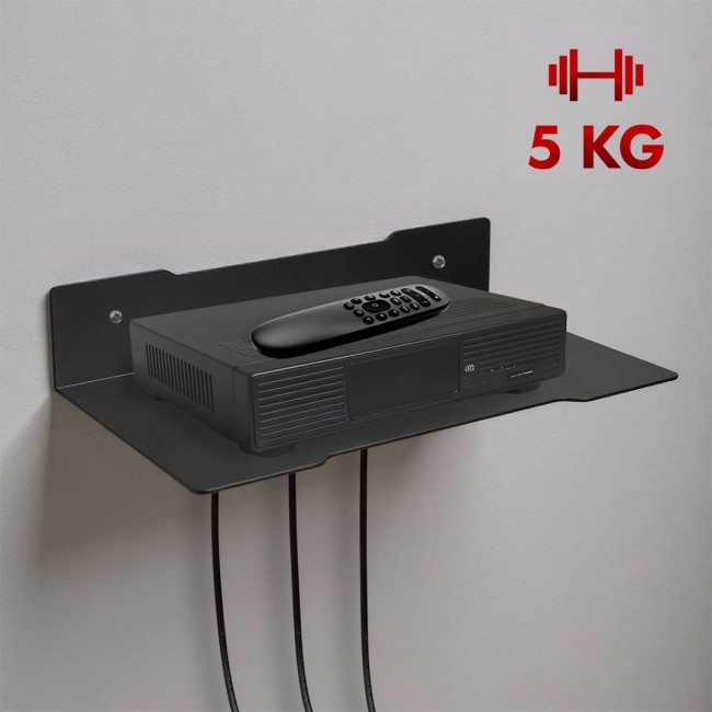 Maclean decoder wall shelf, single, max. 5kg, steel, MC-122 Maclean decoder wall shelf, single, max. 5kg, steel, MC-122