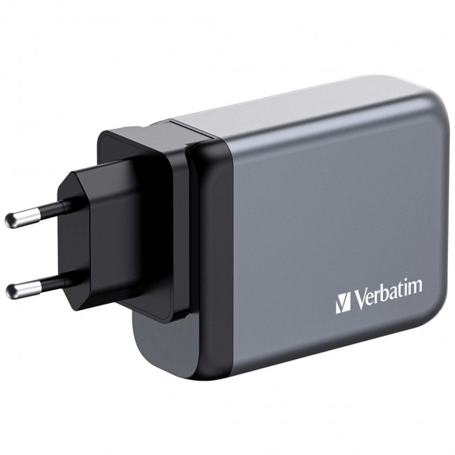 Verbatim GNC-100 GaN Charger 4 Port 100W USB A/C (EU/UK/US)