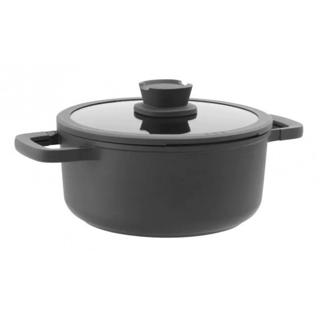 BergHOFF 3950593 soup pot 4.4 L Black Aluminium, Glass, Silicone