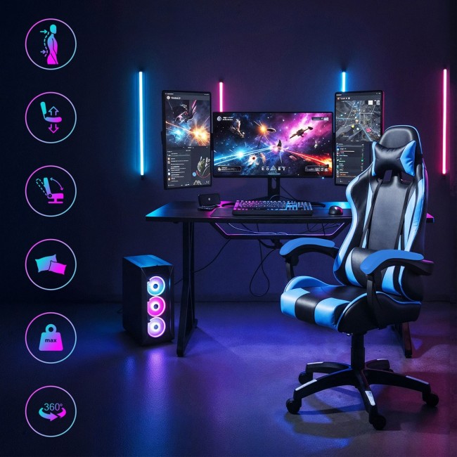 Extralink Gaming | Gaming chair | office chair, swivel, juodas and mlynas, G-523