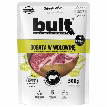 BULT Rich in Beef wet dog food 500g