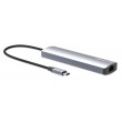 Manhattan USB-C Dock/Hub, Ports (x6): Ethernet, HDMI, USB-A (x3) and USB-C, with Power Delivery (PD) 100W- requires external USB-C charger (not included). USB powered (no external power supply required) when PD is not in use