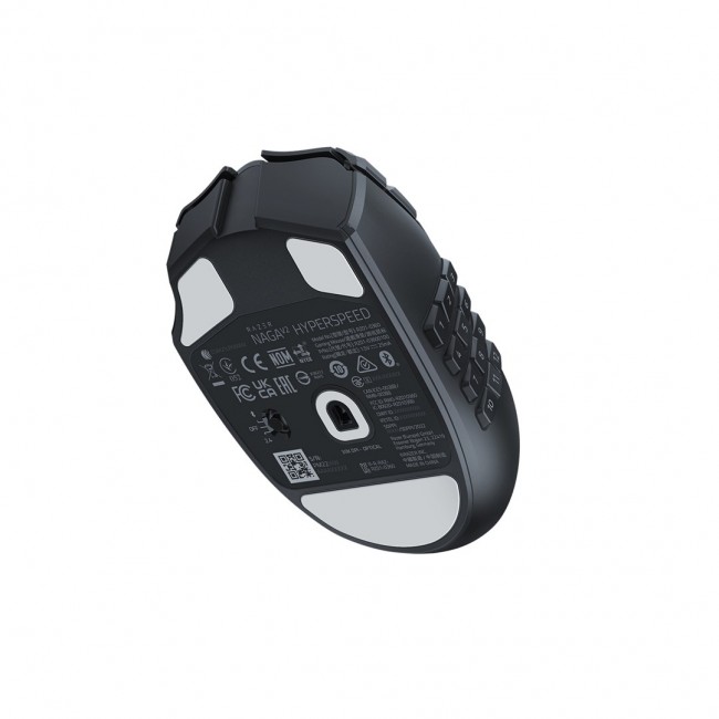 Razer Naga V2 HyperSpeed mouse Gaming Right-hand RF Wireless + Bluetooth Optical 30000 DPI