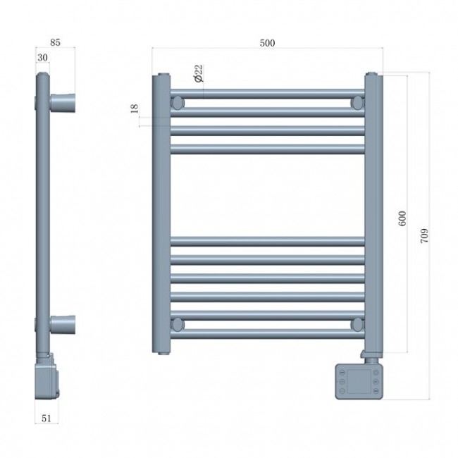 Adler AD 7823 Electric bathroom heater LED white