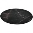 Arozzi Zona Round Floor Pad Black, Marble colour Microfibre, Rubber