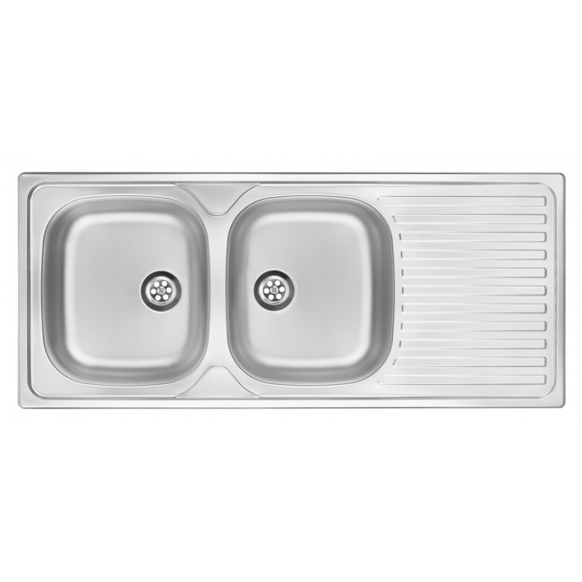 2-bowl steel sink with drainer 2-bowl steel sink with drainer