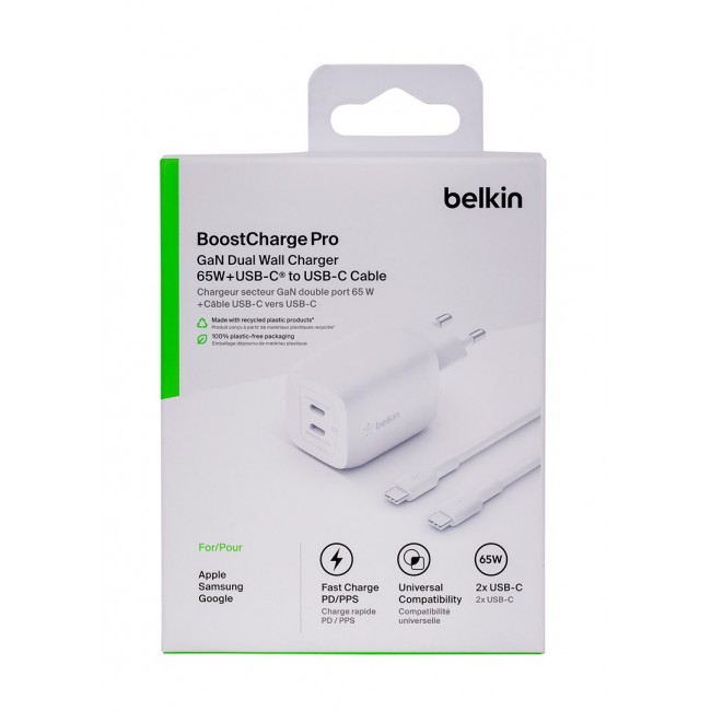 Belkin WCH013vf2MWH-B6 Laptop, Smartphone White AC Fast charging Indoor Belkin WCH013vf2MWH-B6 Laptop, Smartphone White AC Fast charging Indoor