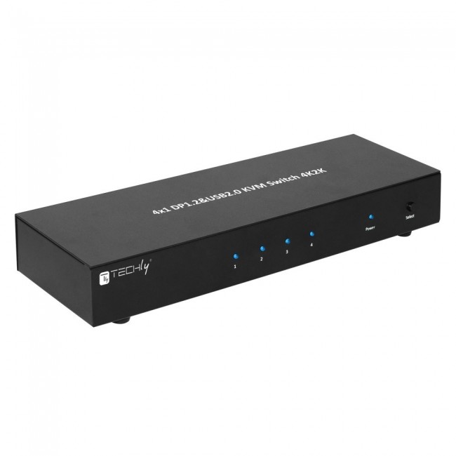 Techly IDATA DP-KVM4 KVM switch Rack mounting Black Techly IDATA DP-KVM4 KVM switch Rack mounting Black