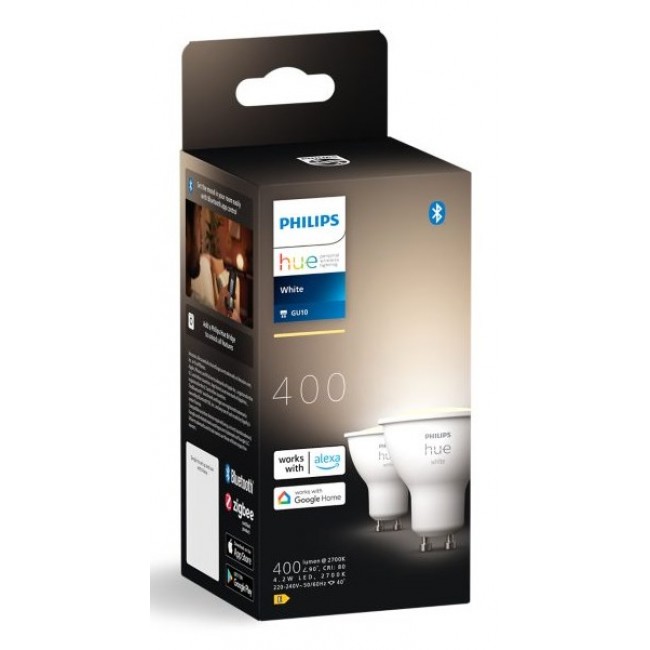Philips Hue White GU10 Smart lighting spot Bluetooth/Zigbee 4.2 W