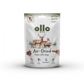 OLLO Air-Dried Game strips - dog treat - 80g