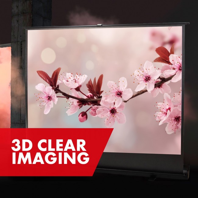 Maclean MC-211 Portable Projection Screen, Compact, Floor, 100