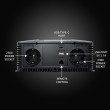 Qoltec Przetwornica napięcia Pure Sine Wave | 12V na 230V | 2000/4000W | LCD | USB | USB-C | Kompatybilna z LiFePO4 GEL AGM