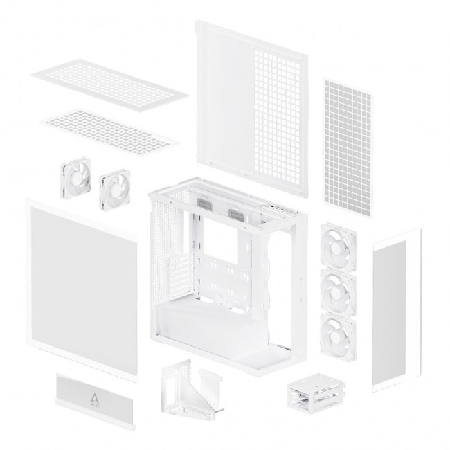 ARCTIC Xtender VG (White) Premium E-ATX PC Case with Vertical GPU Mounting