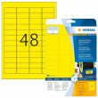 HERMA Labels signalling hard-wearing A4 45,7x21,2 mm yellow strong adhesion film matt weatherpr. 1200 pcs.