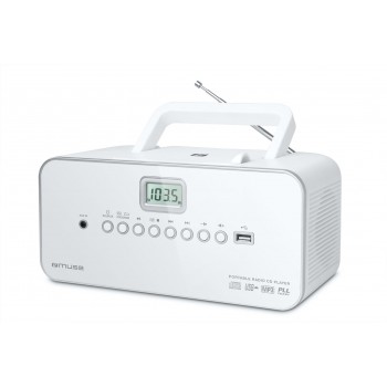 Muse | M-28RDW | Portable radio CD/MP3 Player with USB | White