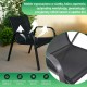 Extralink Black Forest Garden Furniture Set, Textilene Two Chairs + Black Table outdoor furniture set