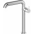 Tall washbasin mixer with rectangular spout