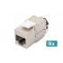 Digitus CAT 6A Keystone module, shielded with intelligent cable manager - 8 pcs.