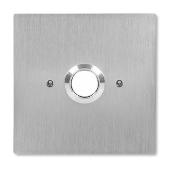 ACO INS-OB-60 NO Button for Output, Illuminated, Flush-mounted, Stainless Steel, for O60 Electrical Box