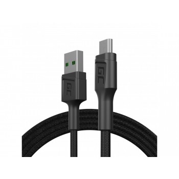 Green Cell KABGC20 USB cable USB 2.0 1.2 m USB A Micro-USB B Black