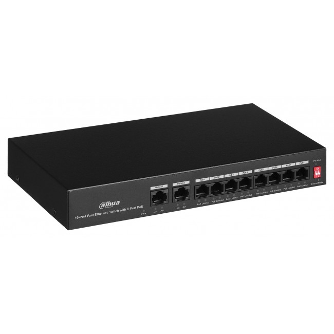 Dahua Technology PoE DH-PFS3010-8ET-65 network switch Fast Ethernet (10/100) Power over Ethernet (PoE) Black Dahua Technology PoE DH-PFS3010-8ET-65 network switch Fast Ethernet (10/100) Power over Ethernet (PoE) Black