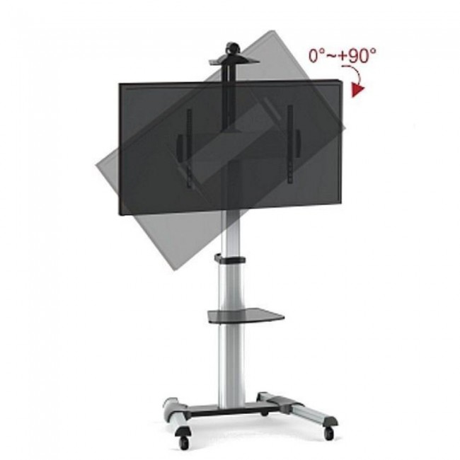 Techly Floor Support Trolley for LCD / LED / Plasma 37-70 with Shelf Techly Floor Support Trolley for LCD / LED / Plasma 37-70 with Shelf