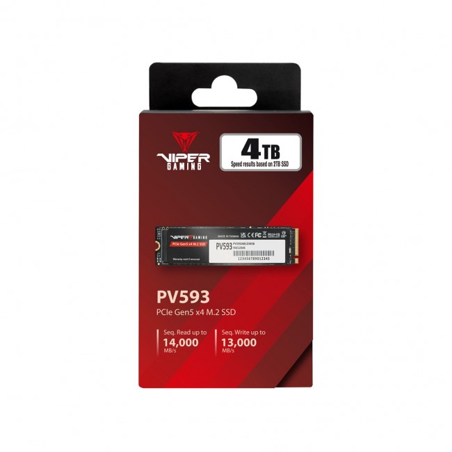Patriot Viper PV593 M.2 PCI-E Gen5 x4 NVMe2 4TB SSD