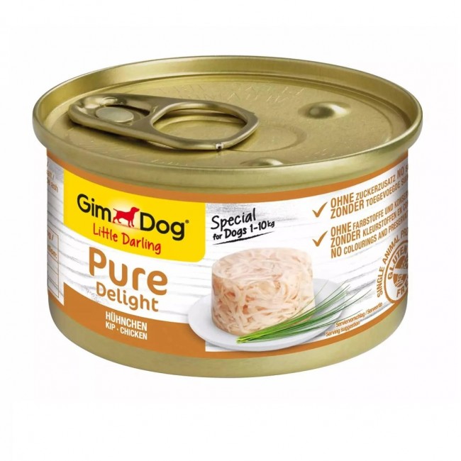 GIMDOG Little Darling Pure Delight Chicken Mono - wet dog food - 85g