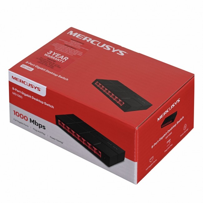 Mercusys 8-Port 10/100/1,000 Mbps Desktop Switch