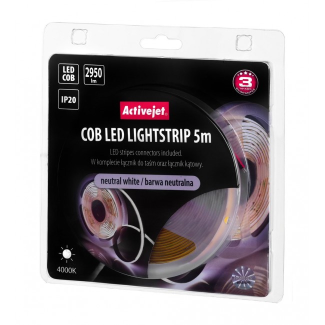 Activejet AJE-COB 5m neut strip light Universal strip light Indoor