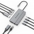 Conceptronic DONN34G 10-in-1 USB 3.2 Gen 2 MST Docking Station, 4K60Hz HDMI, 8K30Hz DisplayPort, GbE, USB-C 10Gbps x 3, USB-A 480Mbps x 2, Audio, 100W USB PD