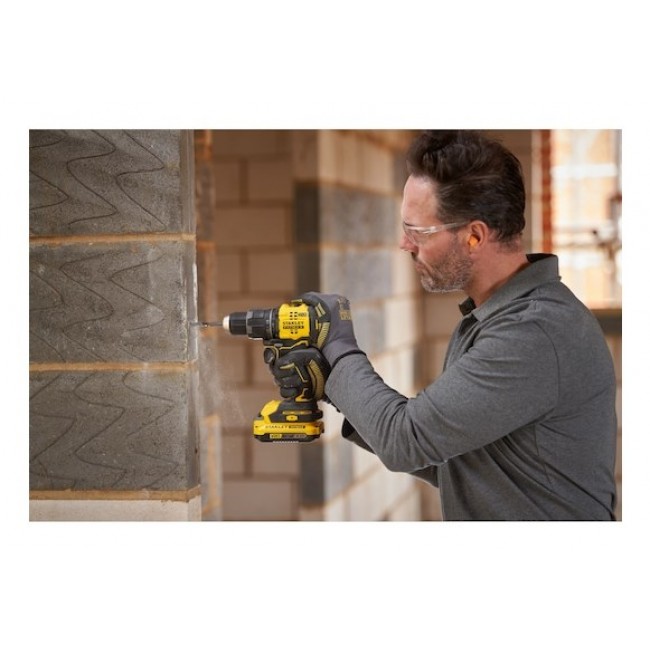 Stanley SFMCD716D2T-QW drill 1900 RPM Keyless Black, Yellow