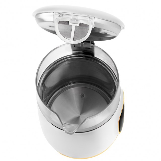 Adler AD 1305WG electric kettle 1.7 L 2200 W Transparent, Gold, White