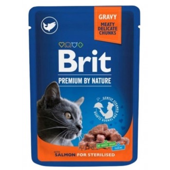 BRIT Premium Cat Salmon Sterilised - wet cat food - 100g