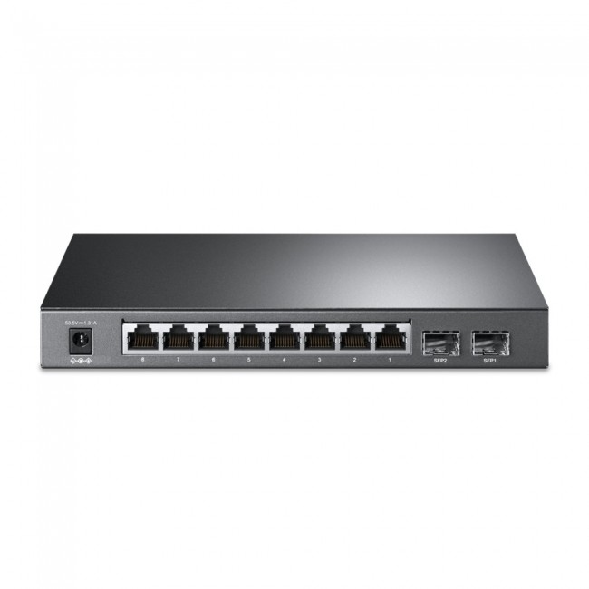 TP-Link JetStream 8-Port Gigabit Smart PoE+ Switch with 2 SFP Slots TP-Link JetStream 8-Port Gigabit Smart PoE+ Switch with 2 SFP Slots