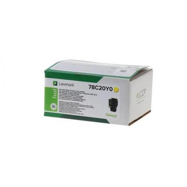 Lexmark 78C20Y0 toner cartridge 1 pc(s) Original Yellow Lexmark 78C20Y0 toner cartridge 1 pc(s) Original Yellow