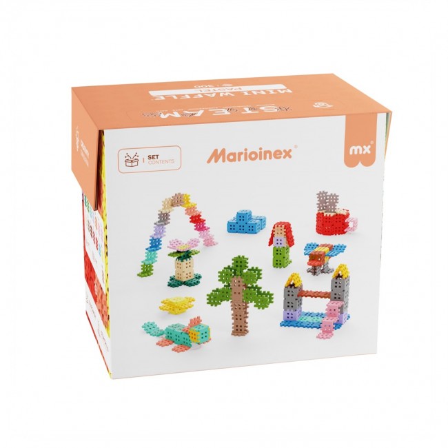MARIOINEX Mini Waffle Pastel Building Blocks, 300 pieces MARIOINEX Mini Waffle Pastel Building Blocks, 300 pieces
