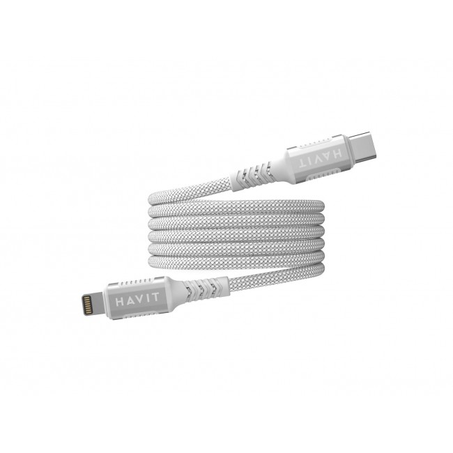 Havit CB6298 - Magnetic USB type C-Lightning cable, 1 m (white)