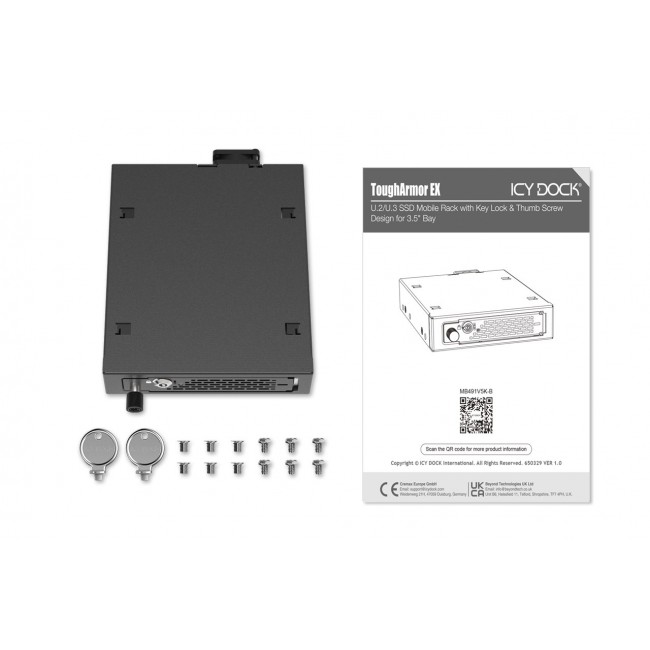 Icy Dock MB491V5K-B storage drive enclosure SSD enclosure Black 2.5