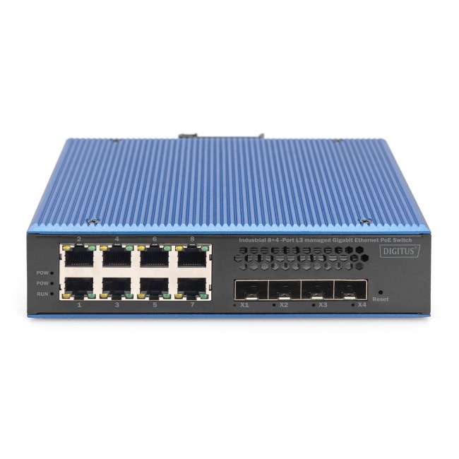 Digitus Industrial 8 + 4 10G uplink port L3 managed Gigabit Ethernet PoE switch