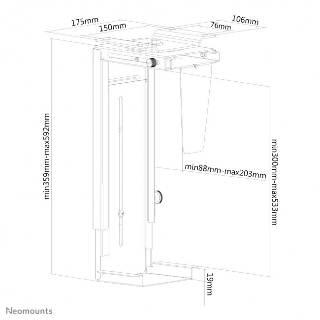 Neomounts by Newstar Select cpu holder