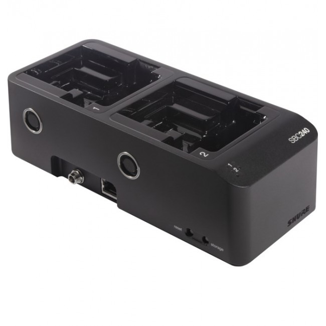 Shure SBC240 battery charger Microphone transmitter battery DC