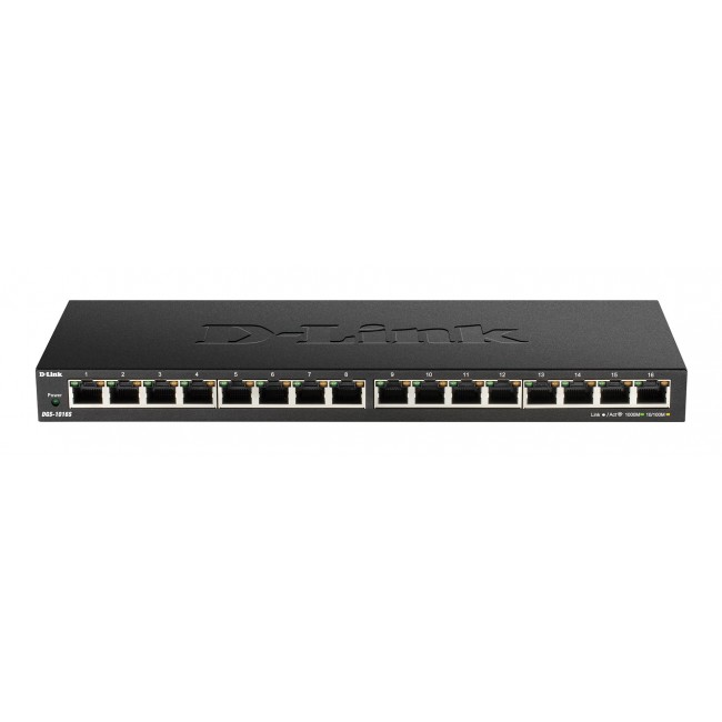 D-Link DGS-1016S Unmanaged Gigabit Ethernet (10/100/1000) Black D-Link DGS-1016S Unmanaged Gigabit Ethernet (10/100/1000) Black