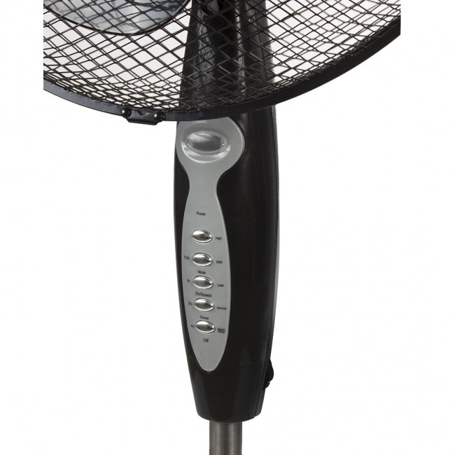 GreenBlue floor fan, 40W, 3 levels of airflow, 1.25m high 1.5m cable, with remote control and timer up to 7.5h, GB580