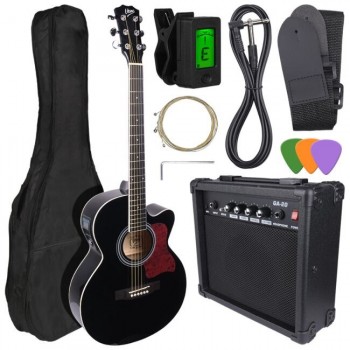 V-TONE EAG SET BK electroacoustic guitar. + amplifier